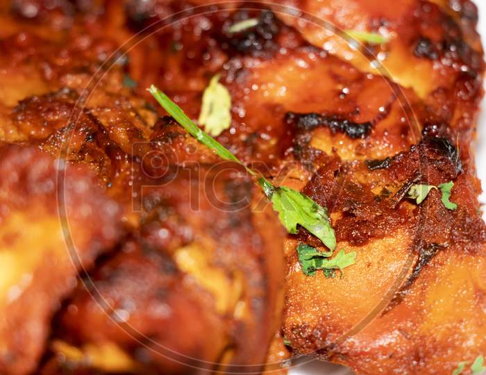Indian Style Spicy Tandoori Chicken. Selective Focus