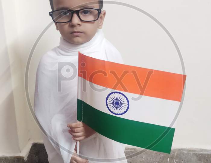 Little child as Gandhiji