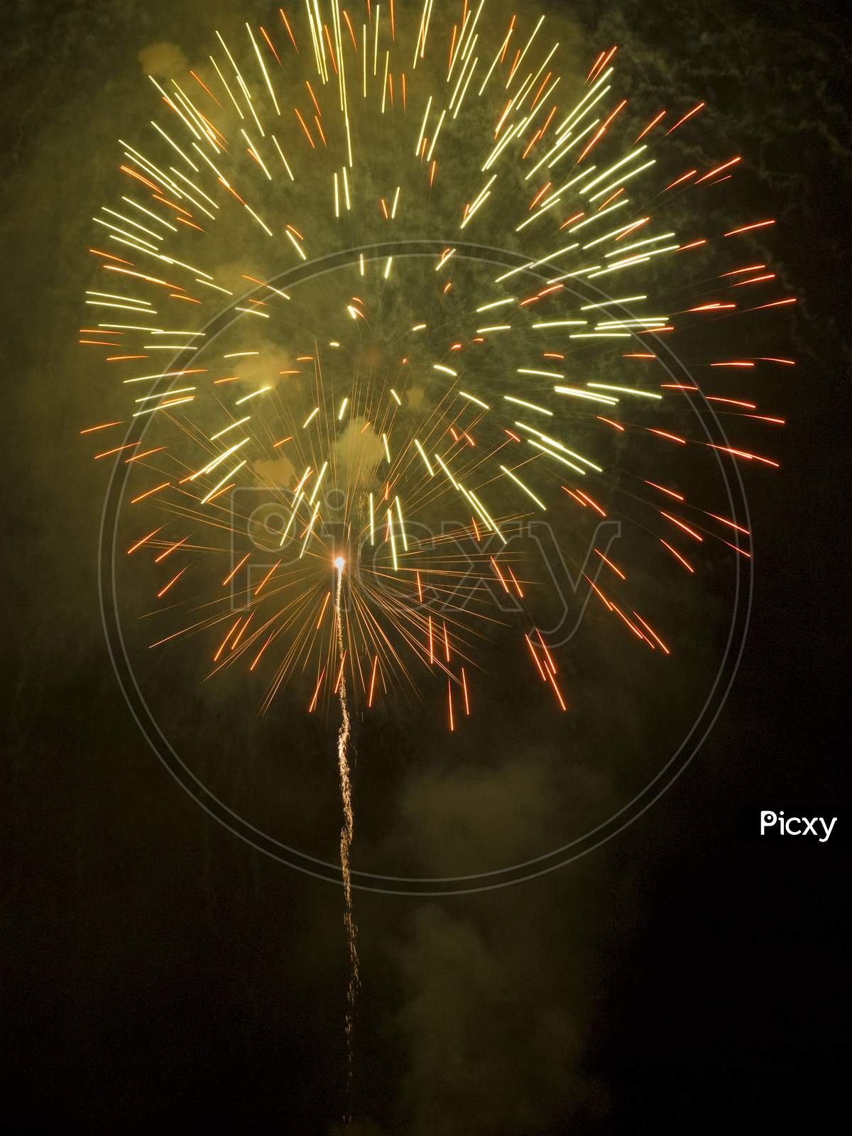 Magnetic Fire Works In The Dark Sky
