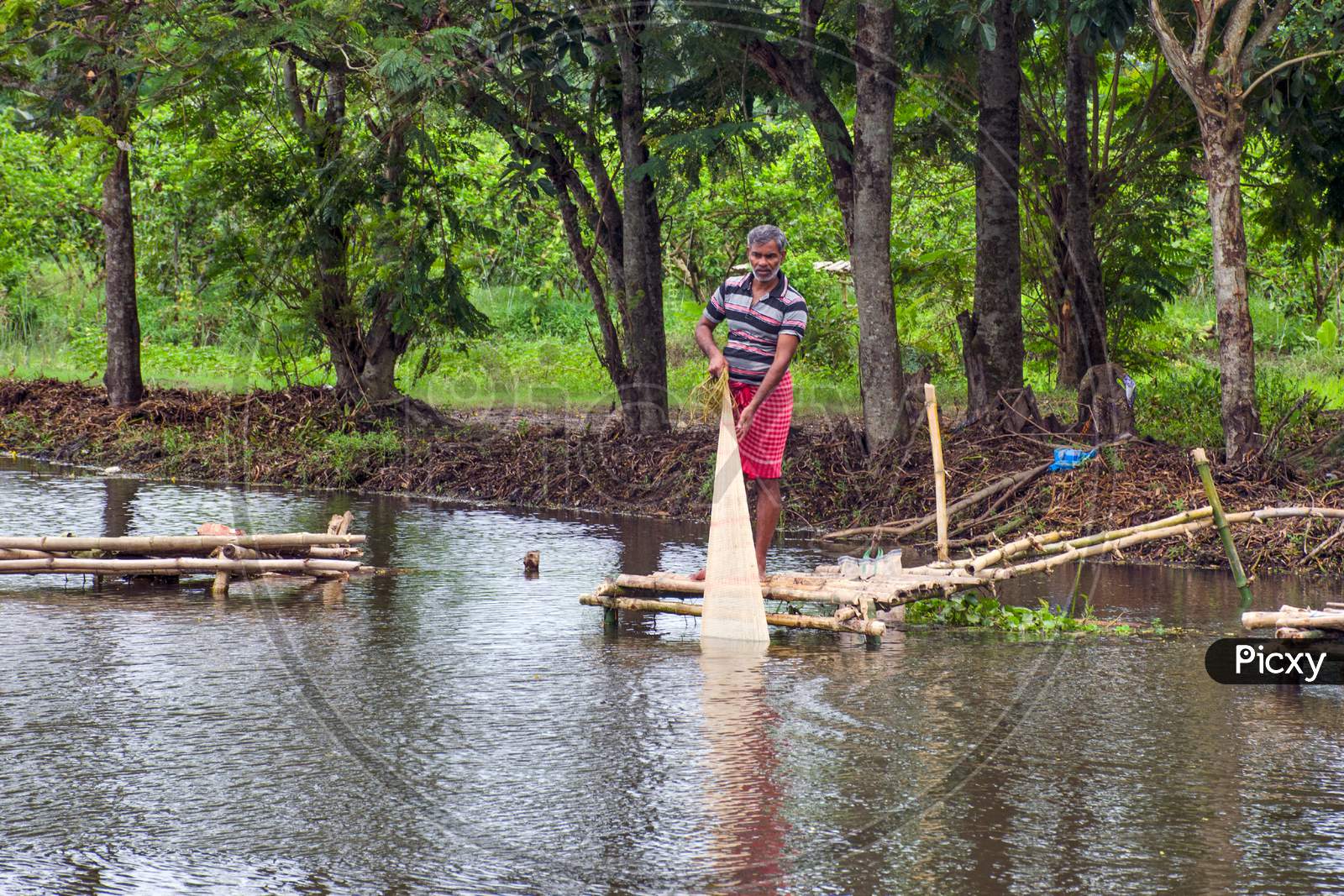 fishing at rural west bengal