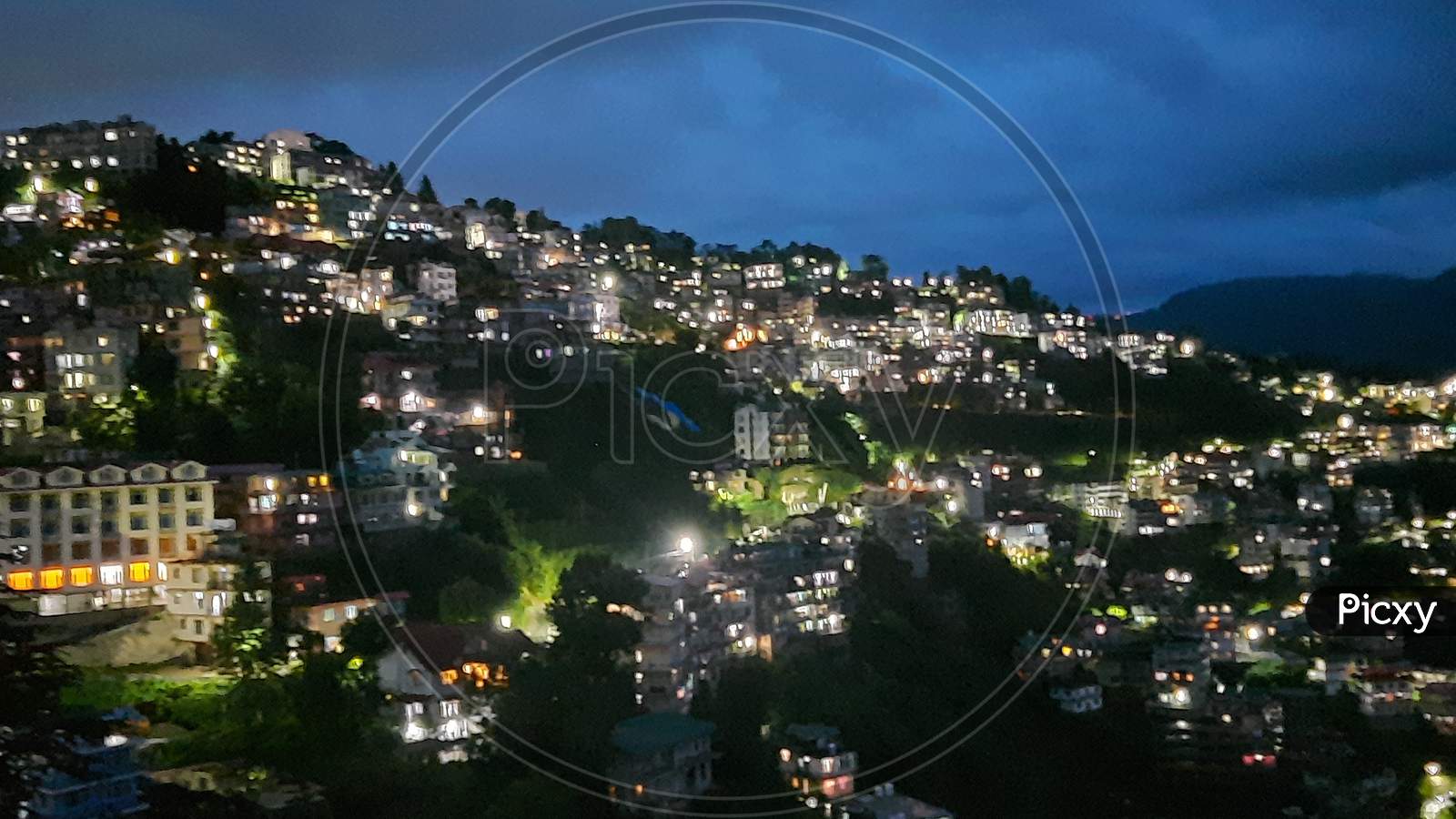 Night view of Shimla.
