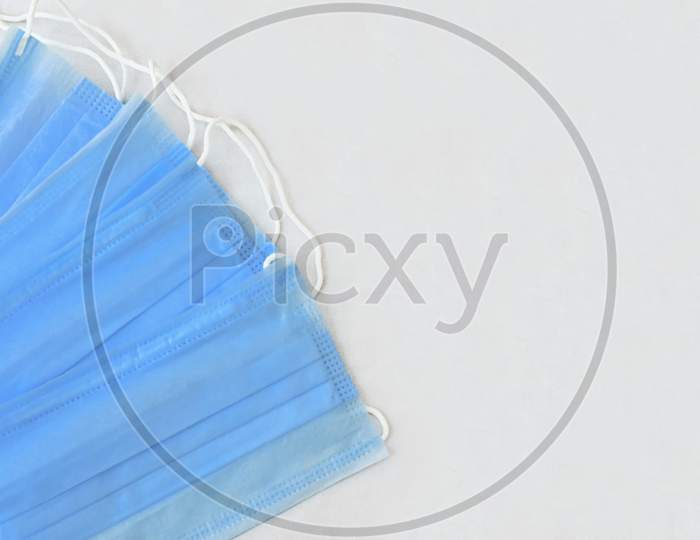 Closeup Of Surgical Mask Isolated On White