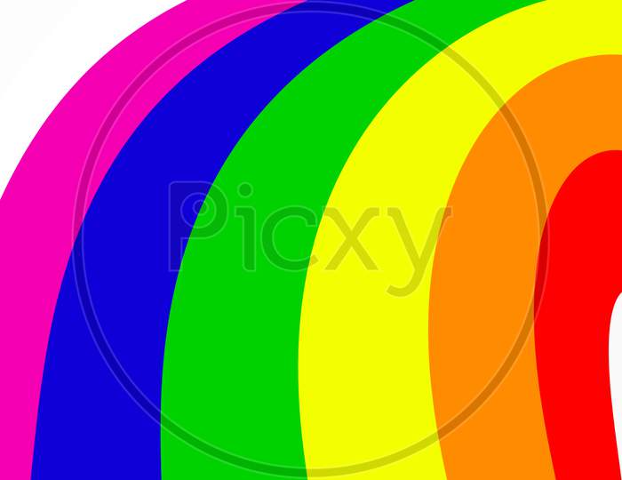 Illustration With The Colors Of The Lgbt Flag. Start Of The Rainbow.