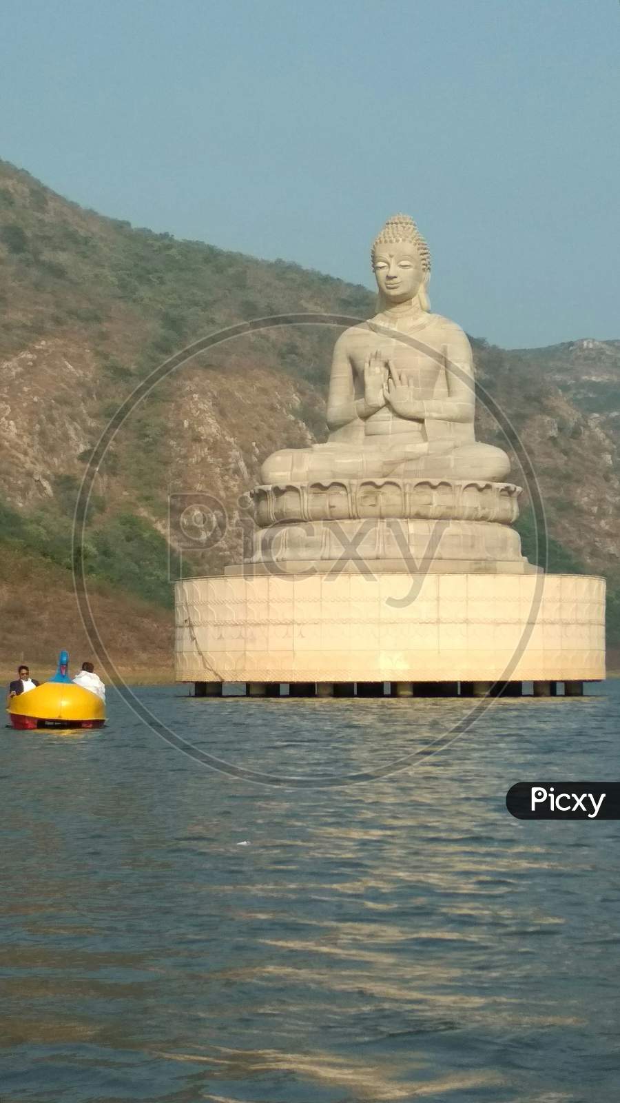 Image of buddha statue floating in the lake.-FP232042-Picxy