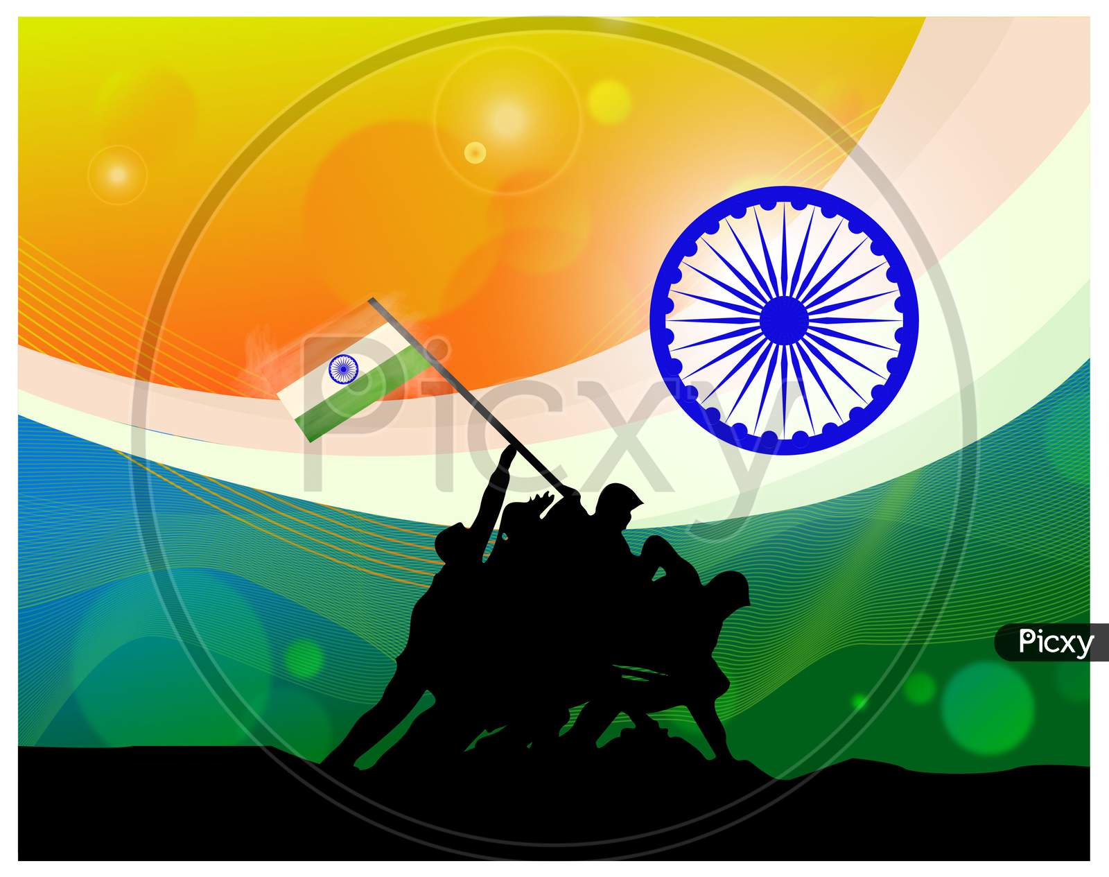 Indian People Celebrating Happy Independence Day Of India Stock  Illustration - Download Image Now - iStock