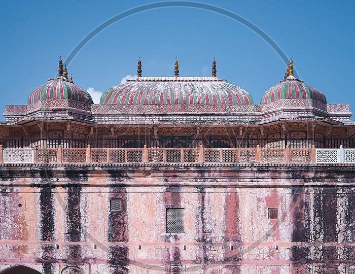 Jaipur, Rajasthan, India- September 27, 2020: Ganesh Pole Gate Back Side View.