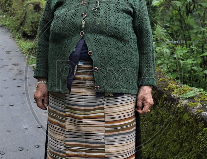 old Tibetan woman