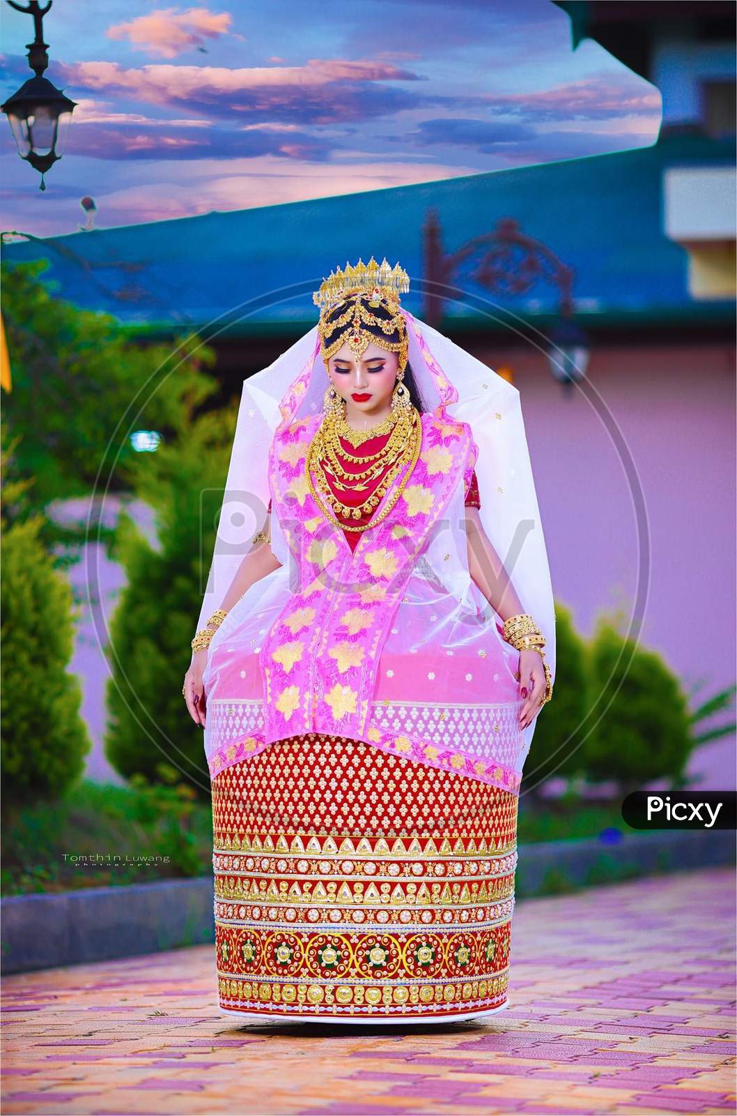 Portrait Bride This Dress Manipuri India Stock Photo 1251020782 |  Shutterstock