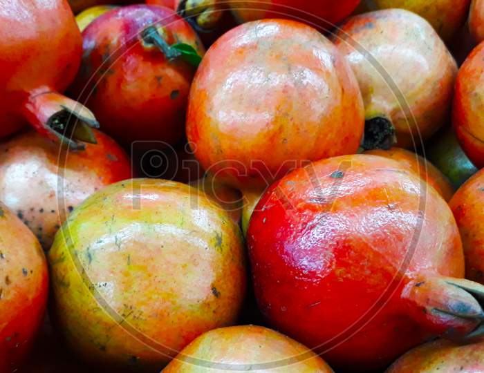 Ripe pomegranate stock photo