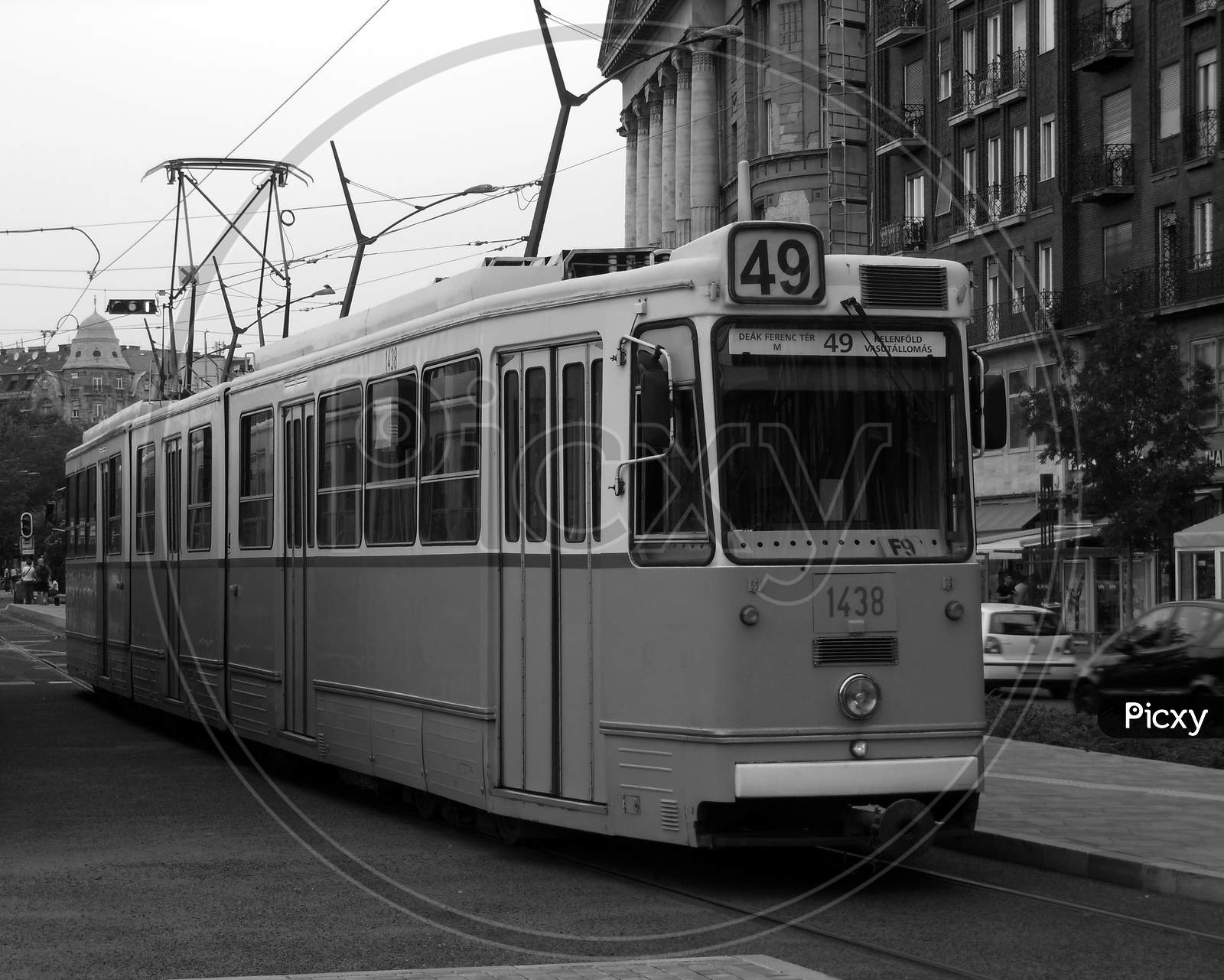 Tramway In Black And White