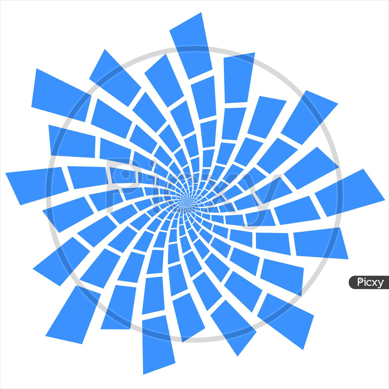 Rectangle Shaped Rotated In Fibonacci Pattern