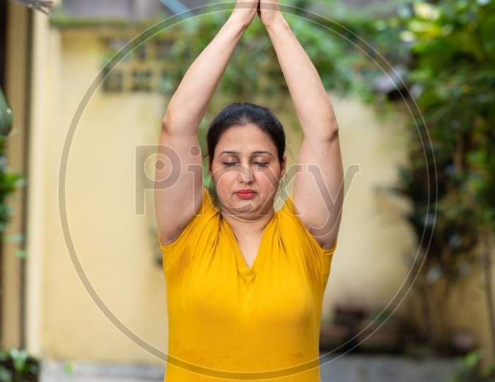 Beautiful Woman Yoga Namaste