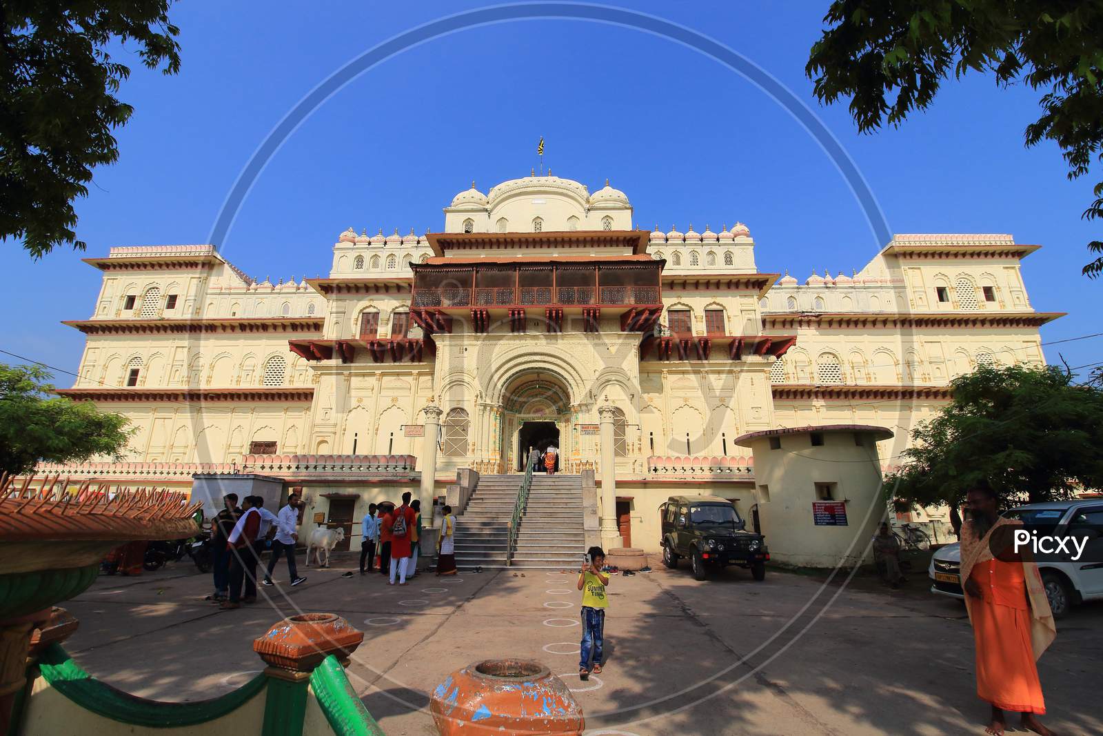 "Ayodhya, Uttar Pradesh / India - September Sunday 2021: This is the Lord Rama's father King Dasharatha's  entrance gate of royal court Kanak Bhawan ".