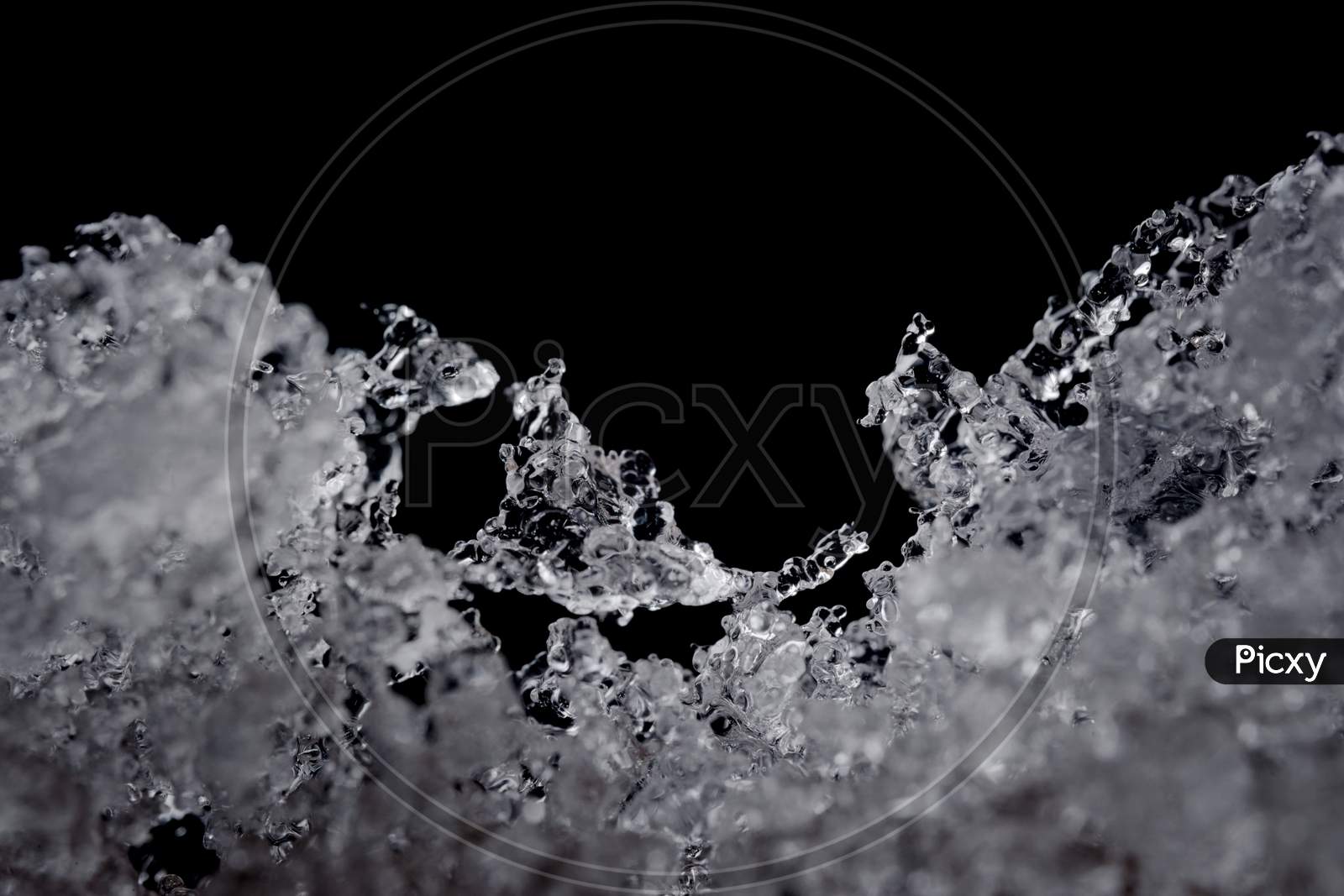 Intricate Details Of Melting Ice Particles, Focus On Odd Ice Crystal