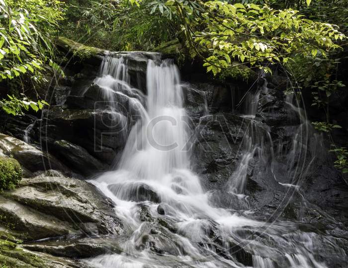 Silky waterfall in the jungle