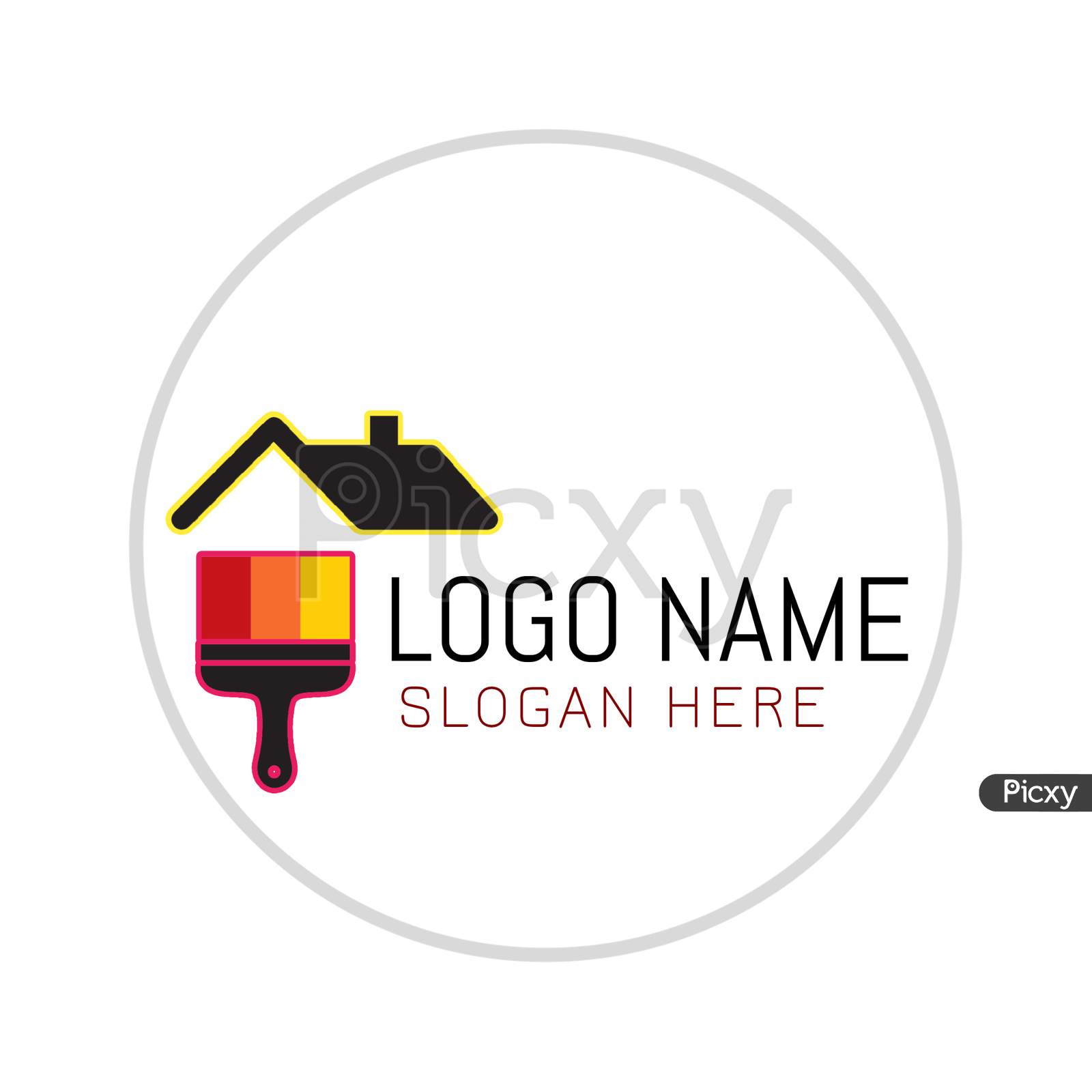 Residential and commercial house painting logo des