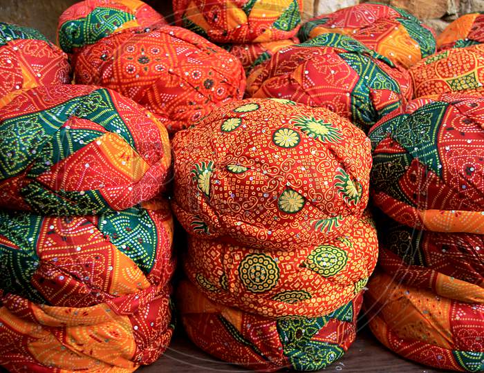 Display Of Colorful Turbans