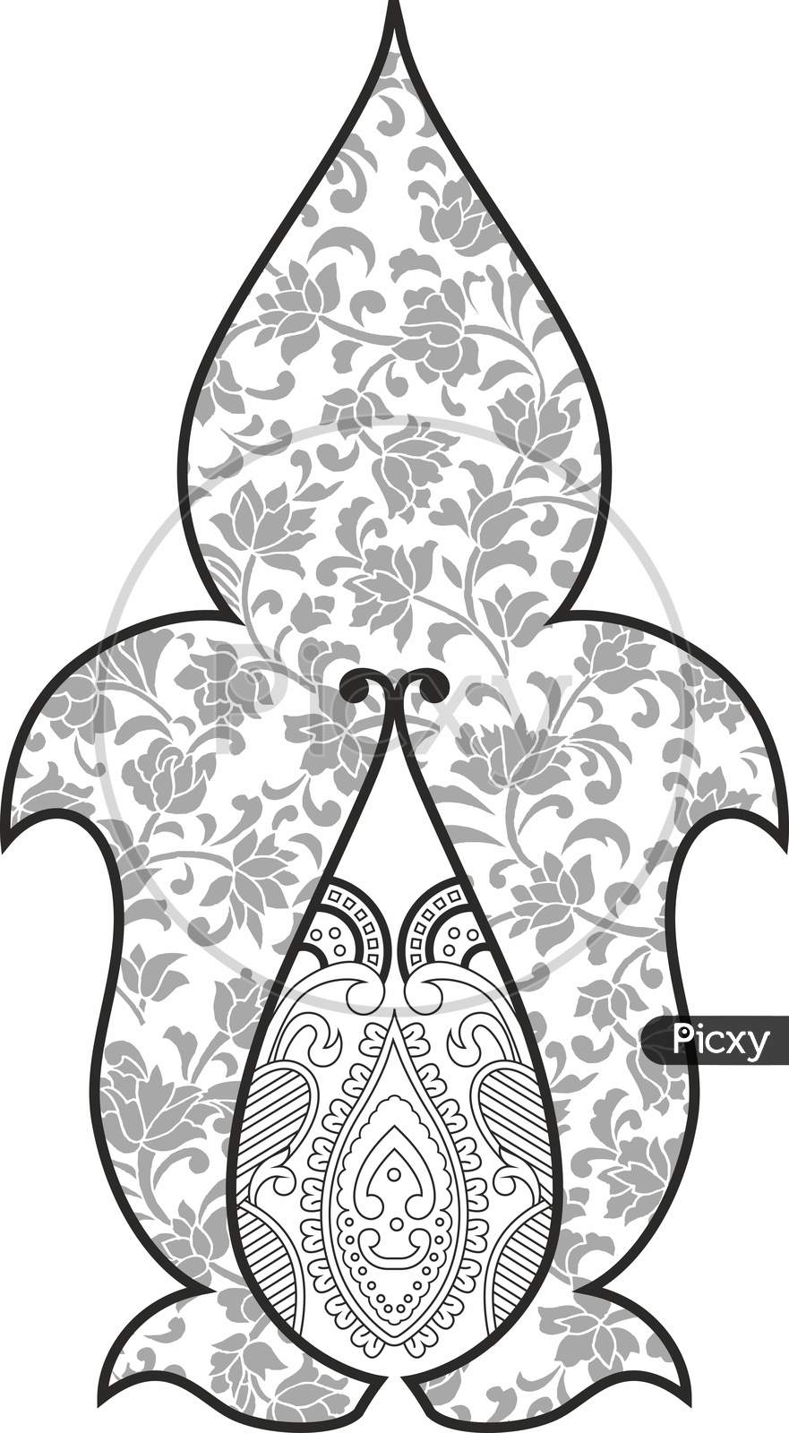 Mandala Design Of Element With Decorative Circle Pattern