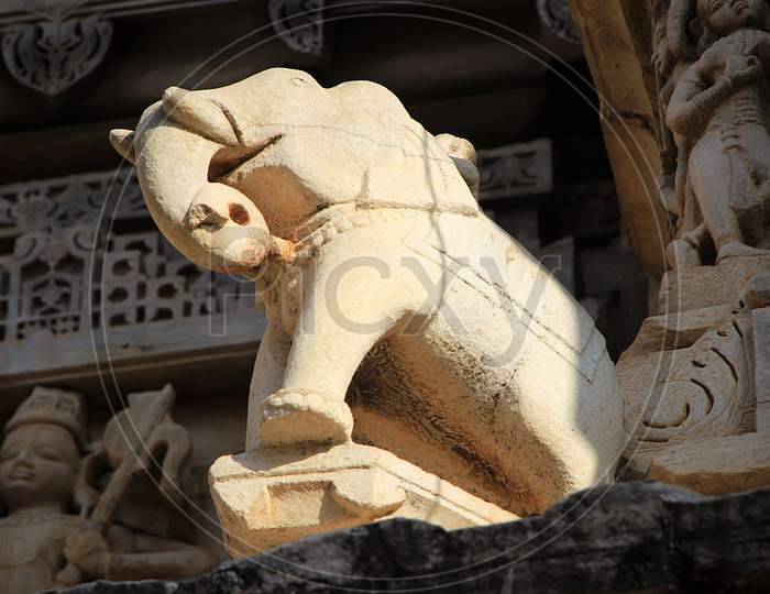 Sunlit Stone Elephant