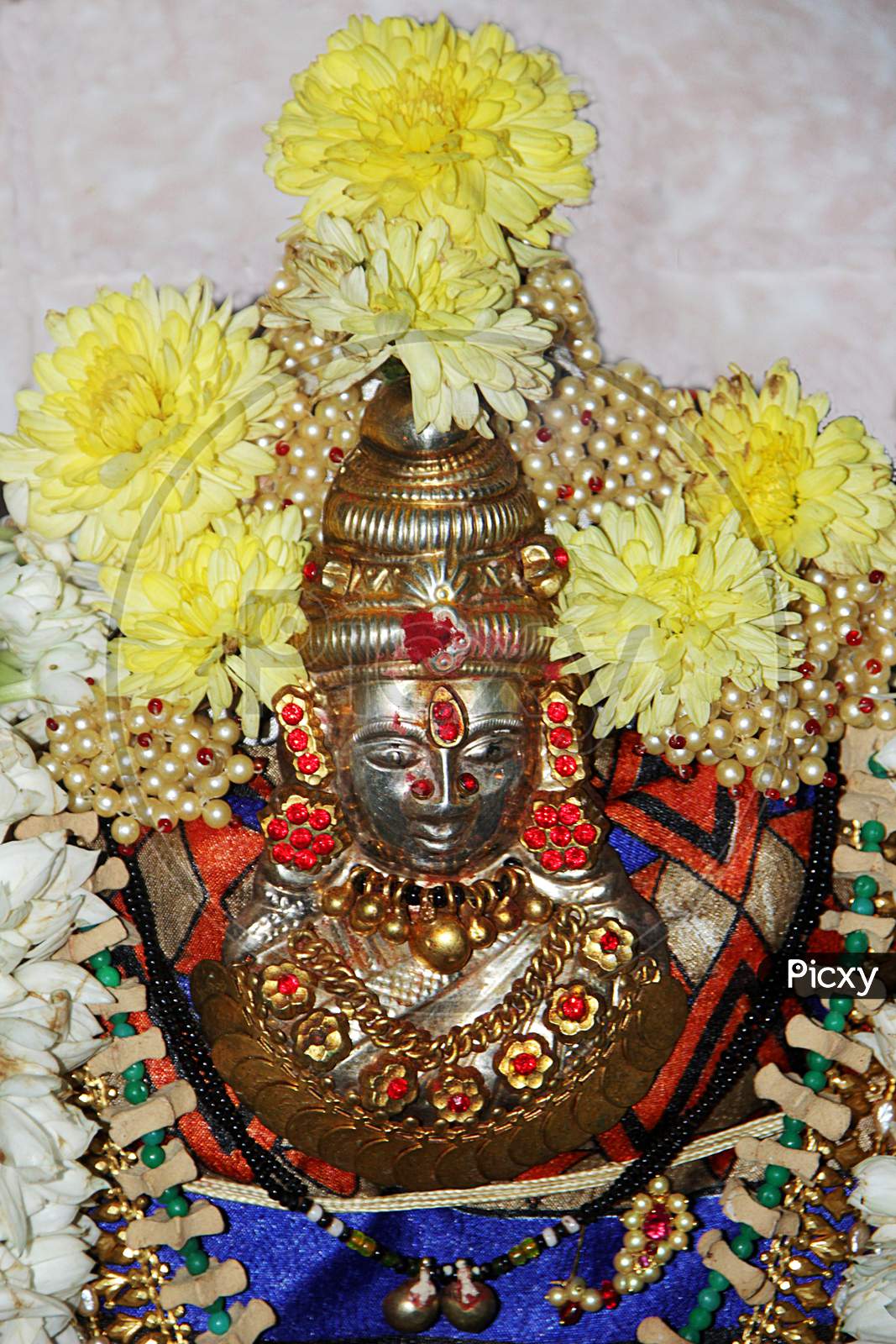 Silver Idol Of Mahalakshmi