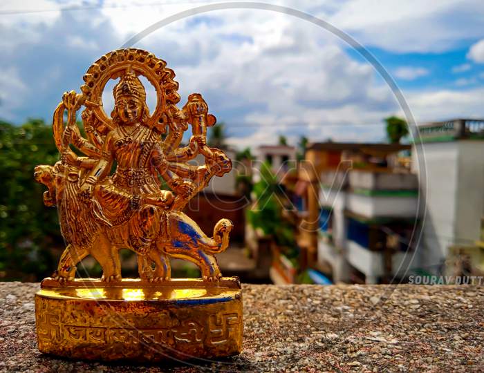 Golden Hindu God