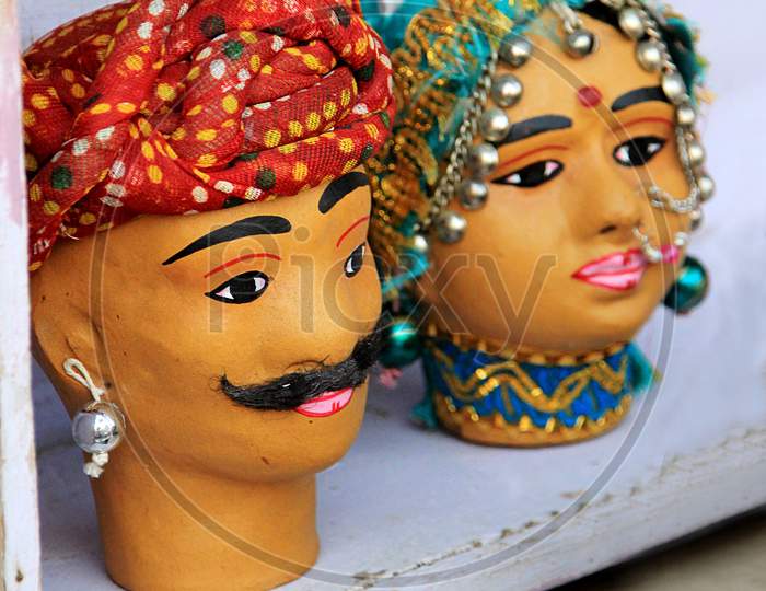 Faces Of Rajasthani Couple