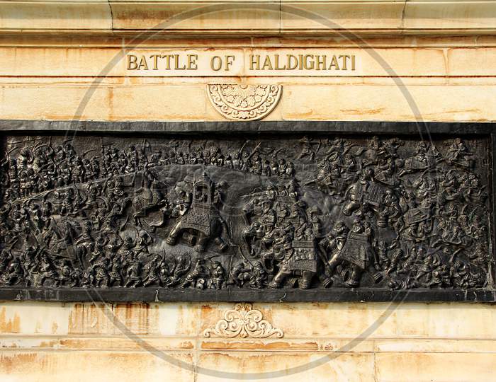 Panel Of Battlefield Scene