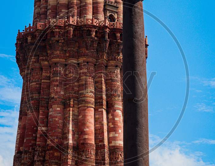 Iron pillar in front of Qutab minar