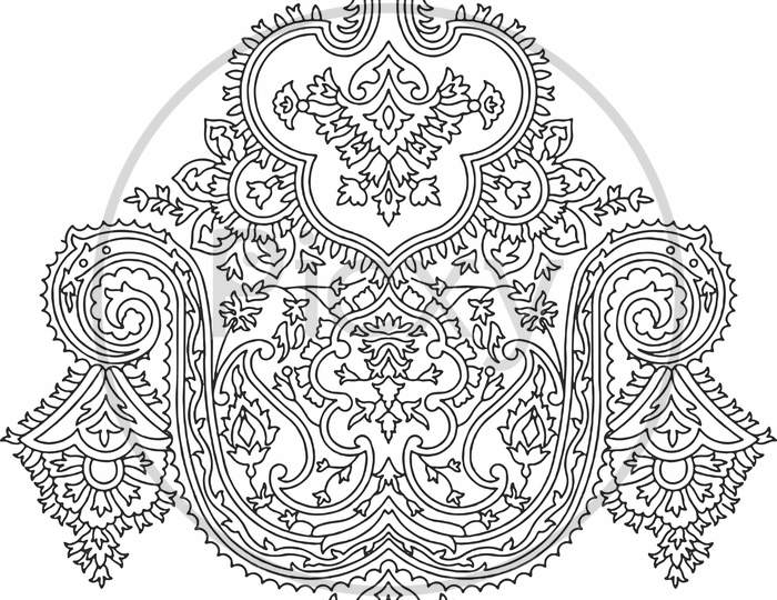 Element For Design. It Can Be Used For Decorating Of Wedding Invitations, Greeting Cards, Decoration For Bags And At Tattoo Creation.