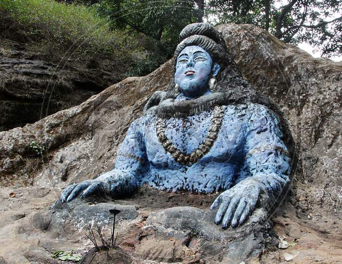 Painted Sculpture Of Shiva