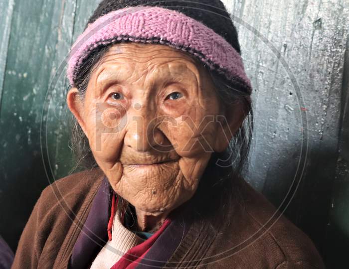 Old Tibetan woman