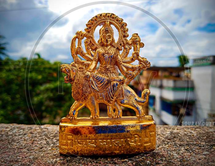 Golden Hindu God