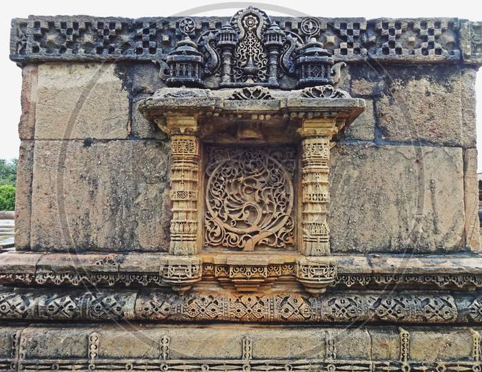 Carving At Adalaj Stepwell (Adalaj Ni Vav) Ahmedabad Gujarat