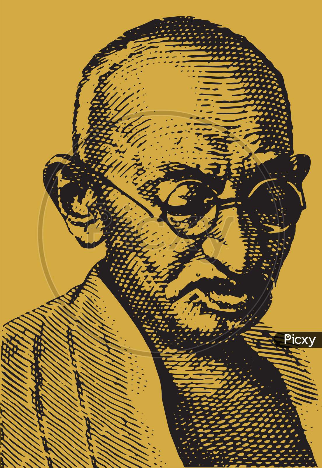 Sketch of Father of India or Father of the Nation Mahatma Gandhiji Outline  Editable Illustration Editorial Stock Photo - Illustration of closeup,  fighter: 224487948