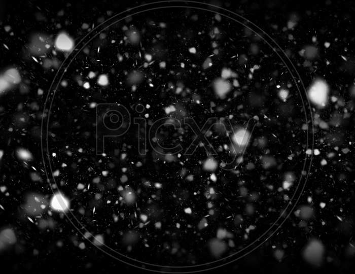 Snow Falling Overlay Stock Image