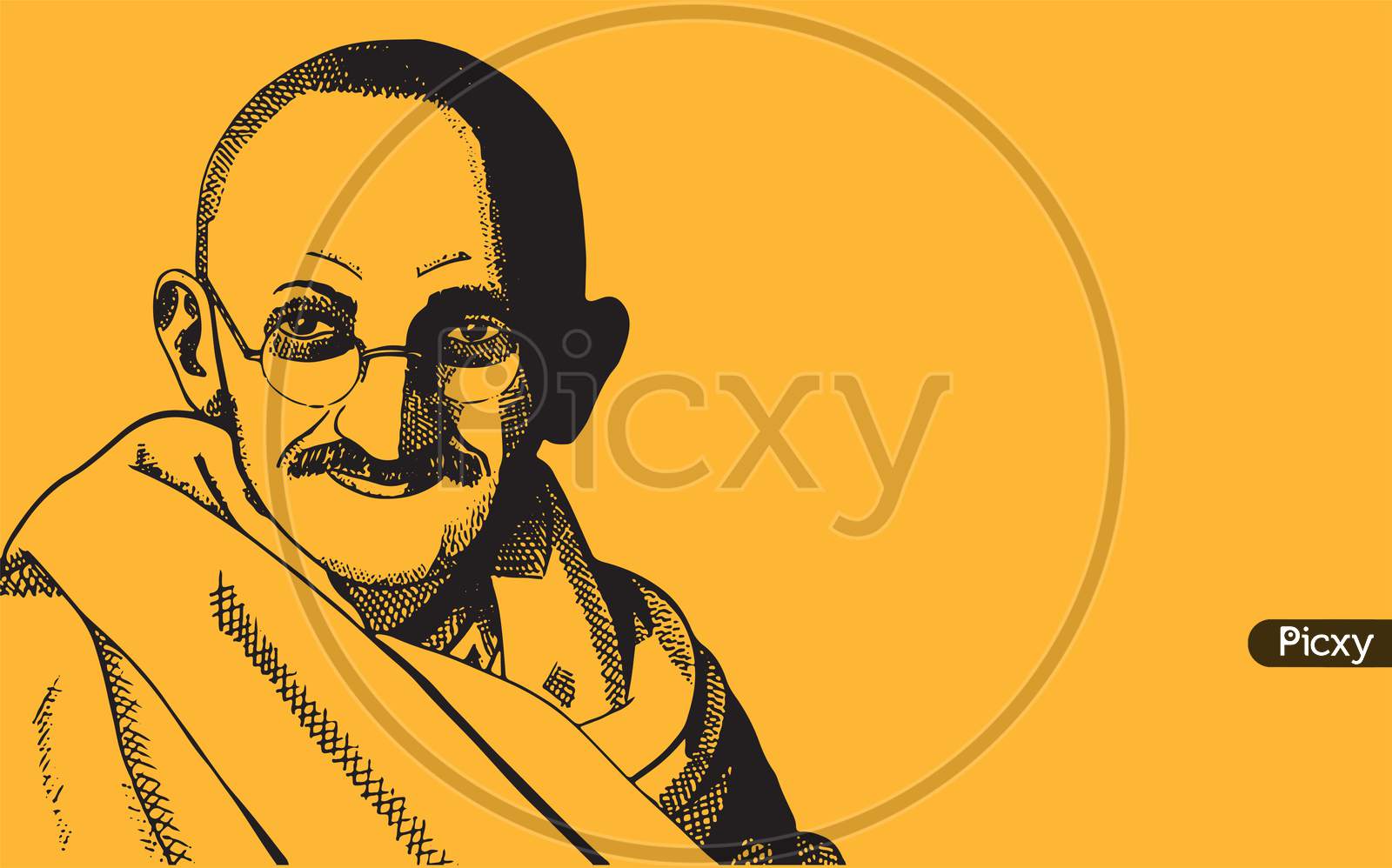 Gandhi Jayanti Drawing easy | Gandhiji drawing for beginners -step by step  | Mahatma Gandhi