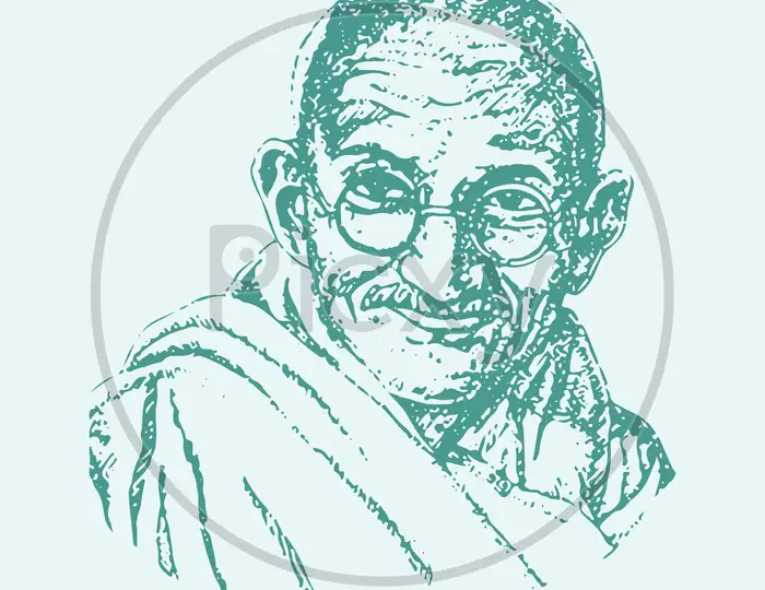 Gandhi Ji Sketch Easy | metta.pt