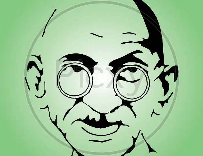 Stock Vector Illustration Mohandas Karamchand Gandhi Stock Vector (Royalty  Free) 716404120 | Shutterstock