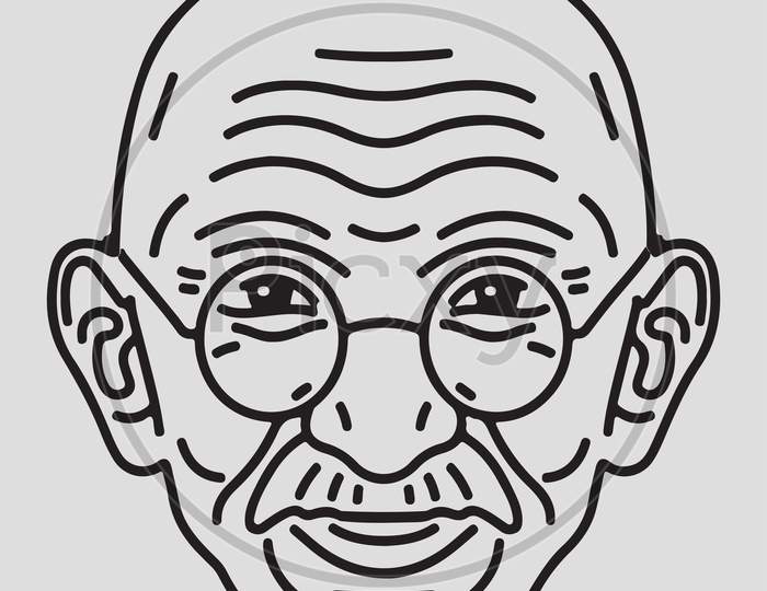 Gandhi Ji Sketch Easy | chapalapmc.com