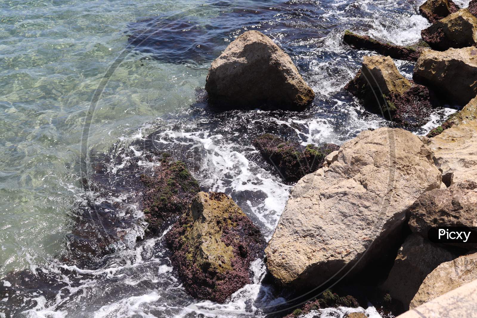 rocks on sea shore