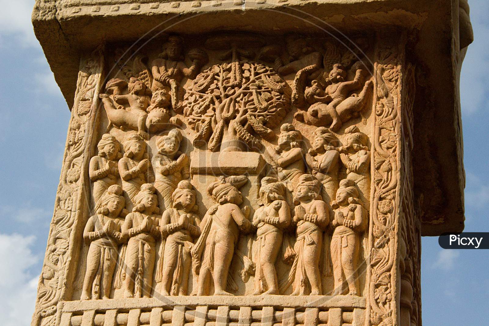 Panel On Gateway At Sanchi