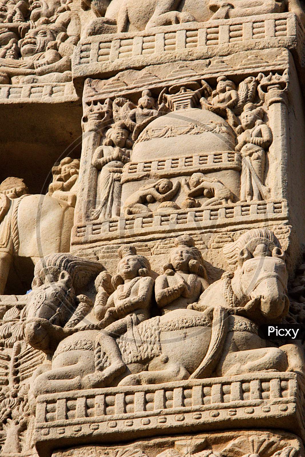 Carving On Gateway At Sanchi
