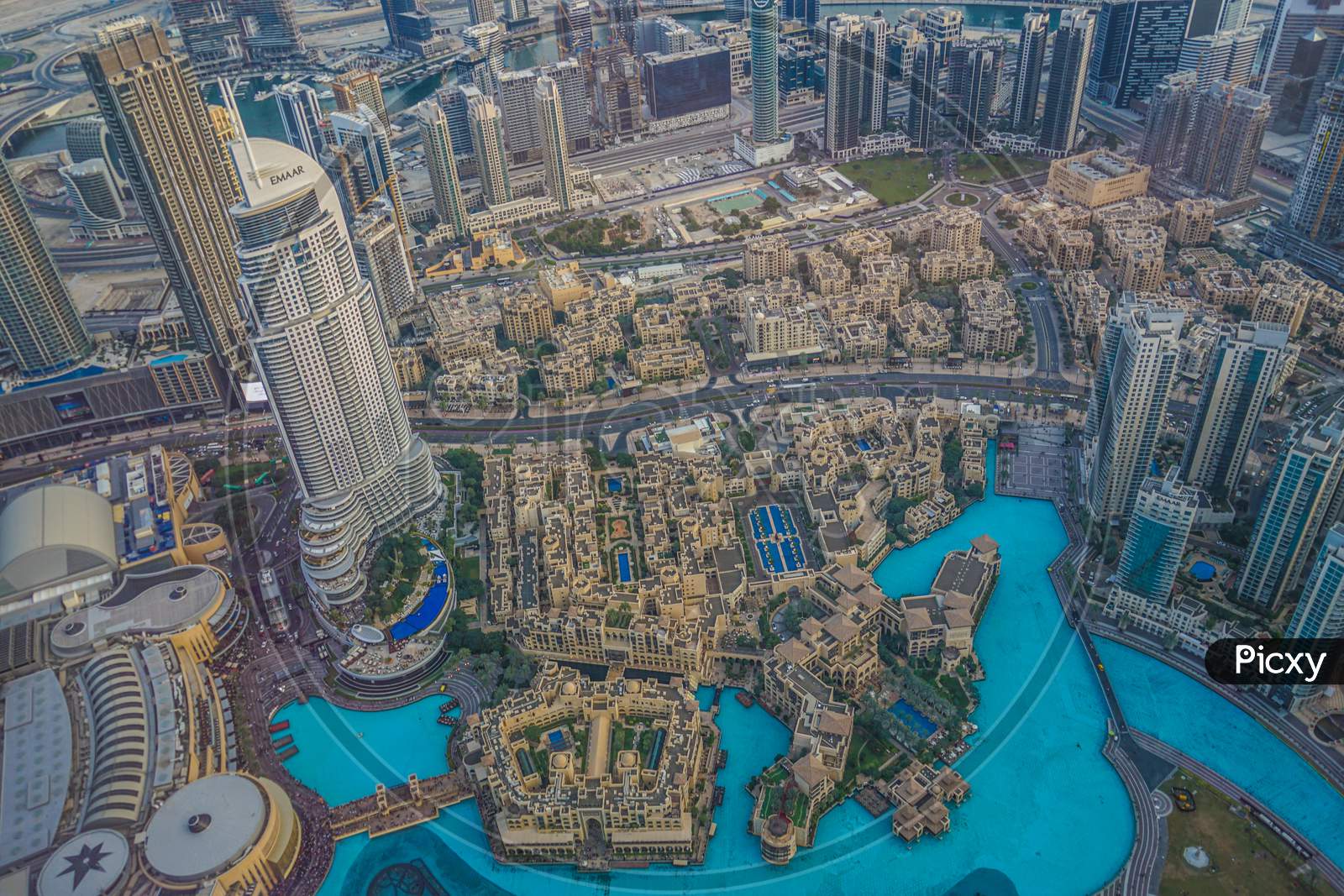 Dubai Skyline As Seen From Burj Khalifa Observation Deck