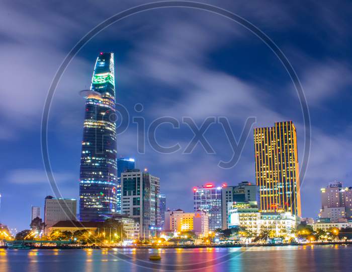 Ho Chi Minh City At Night, Vietnam