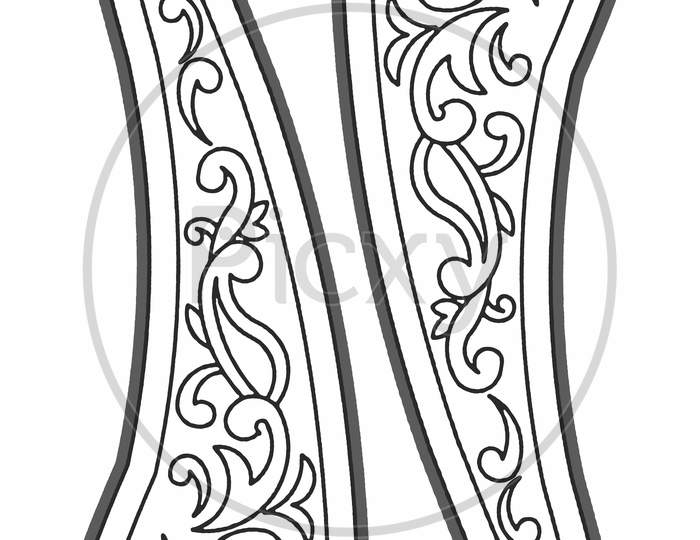 Free Hand Embroidery Design: Motif Suitable For Goldwork