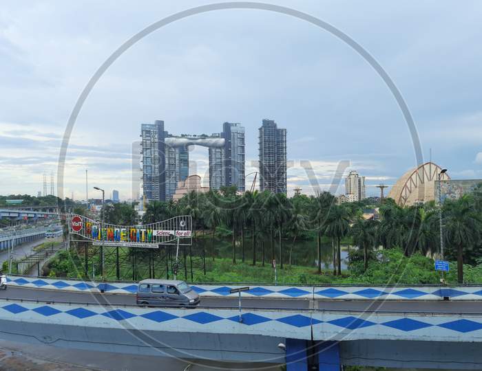 Kolkata view from Maa Bridge