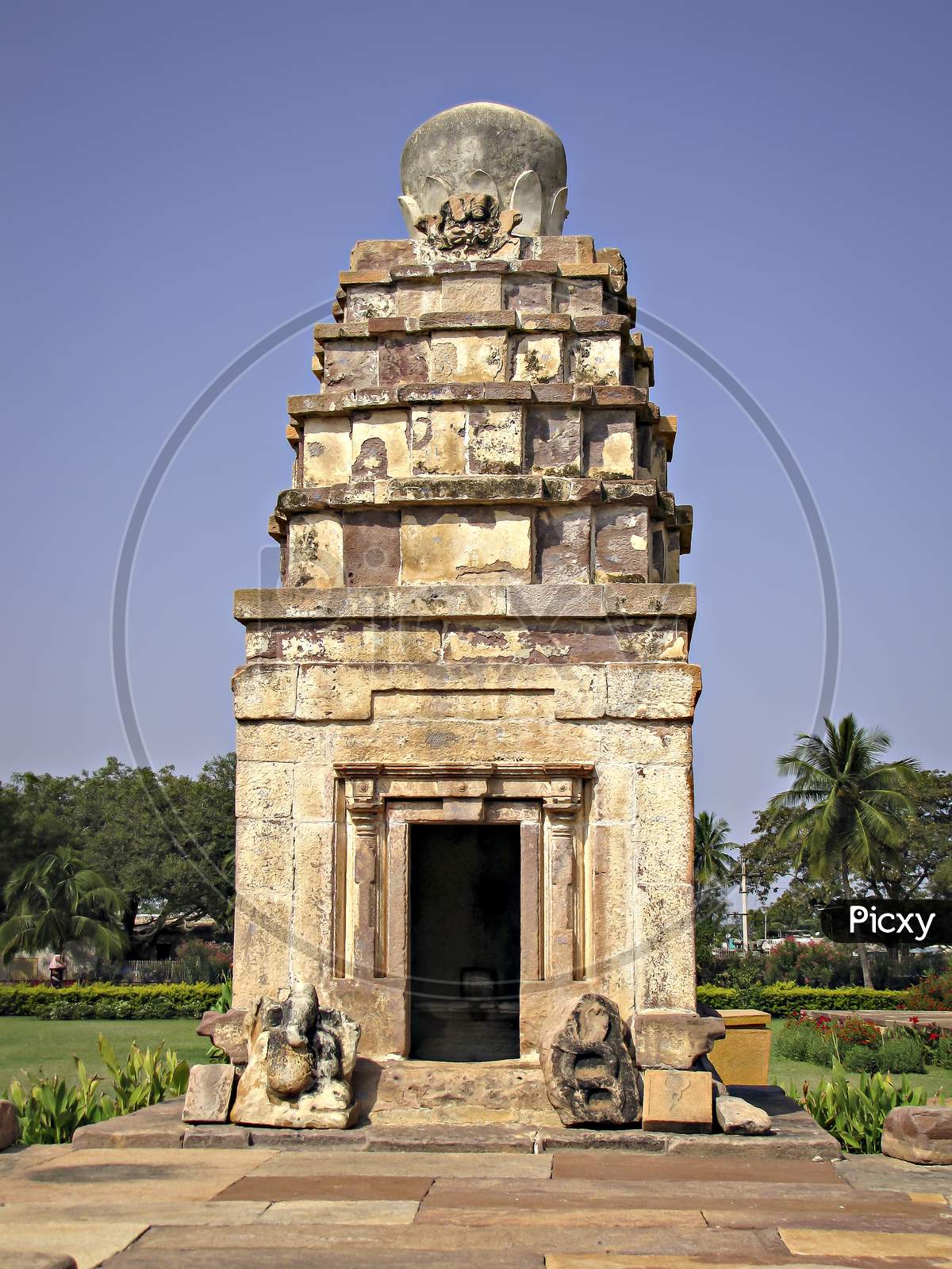 Ancient Natural Stone Temple In Aihole, Karnataka, India