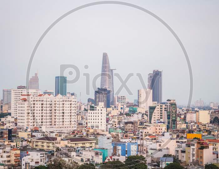 Urban Aerial View Of Ho Chi Minh City, Vietnam