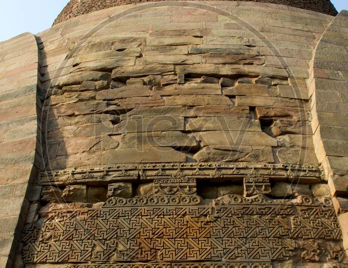 Details On Wall Of Stupa. Saranath