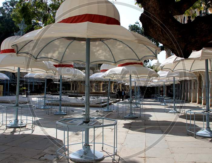 Shaded Dining Area At Palace